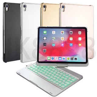 iPad Pro11吋(一代/二代)平板專用360度旋轉型藍牙鍵盤/筆電盒/七彩背光/保固一年/贈注音貼紙