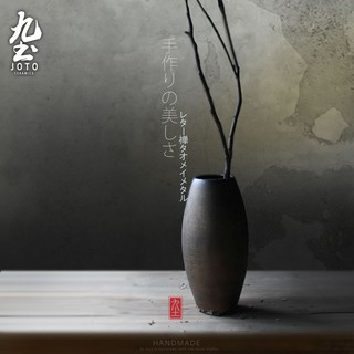 九土鎏金創意日式禪意花瓶禪意花插鎏金創意個性飯店大廳現代簡約時尚家居客廳花器擺件花瓶插花家庭擺飾乾燥花花器der0018