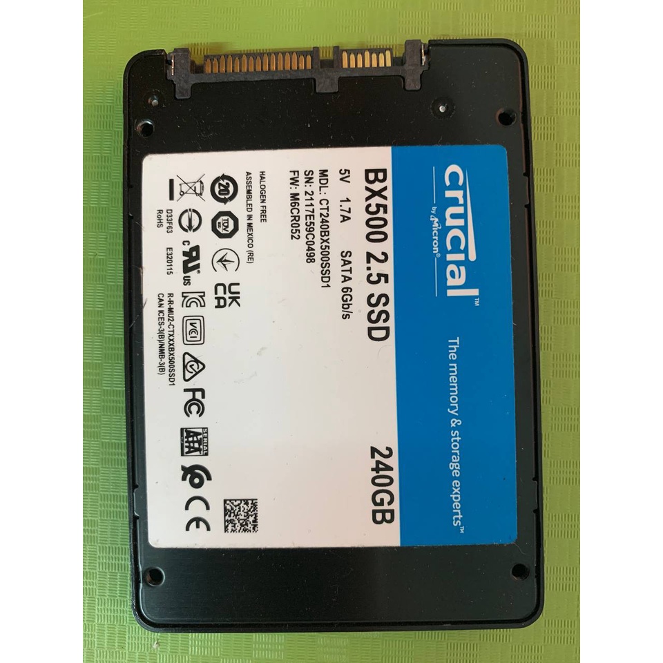 美光Micron Crucial BX500 2.5 SSD 240GB SATA3