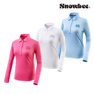 Snowbee Golf 素雅長袖修身polo衫(吸濕排汗 修身腰身 彈性上衣 女士高爾夫球衣 健身 爬山 戶外 運動)