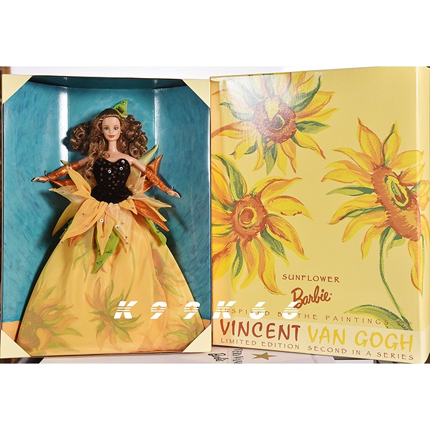 【經典收藏型芭比娃娃 ● 絕版品】梵谷 向日葵芭比 ~ Sunflower Barbie ~ Artist Series