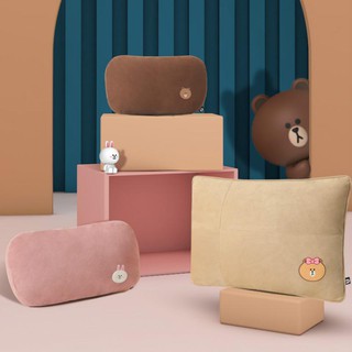 【小符精品】LINE FRIENDS 可愛卡通汽車頭枕 腰靠 邁巴赫同款車用座椅靠枕 車載座椅護頸枕 頸椎枕頭 莎莉雞