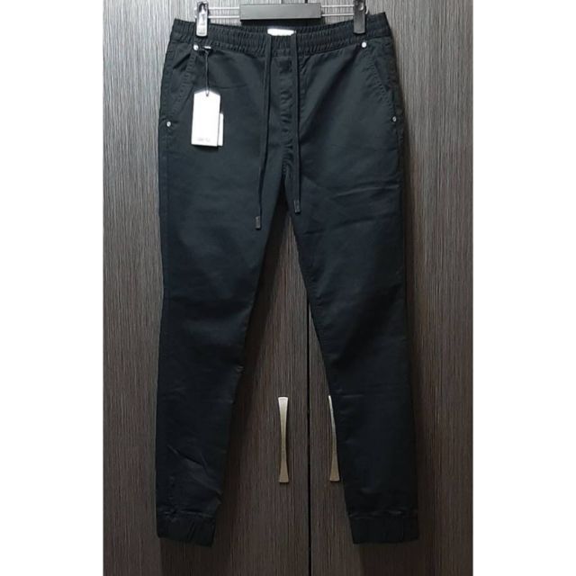 全新正品貝克漢代言品牌WESC 男黑色彈性縮口休閒褲W32#11069887