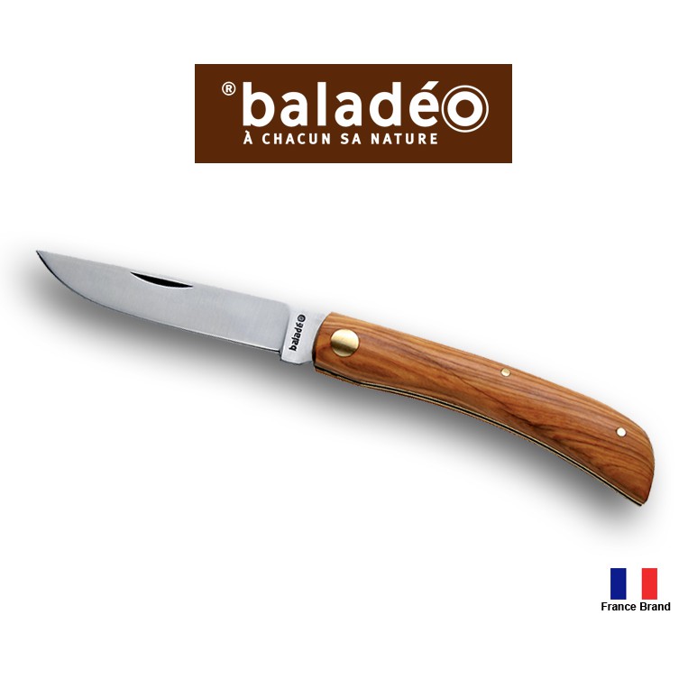 Baladeo法國戶外口袋刀Terroir法國農村不銹鋼折刀,橄欖木柄【BECO152】