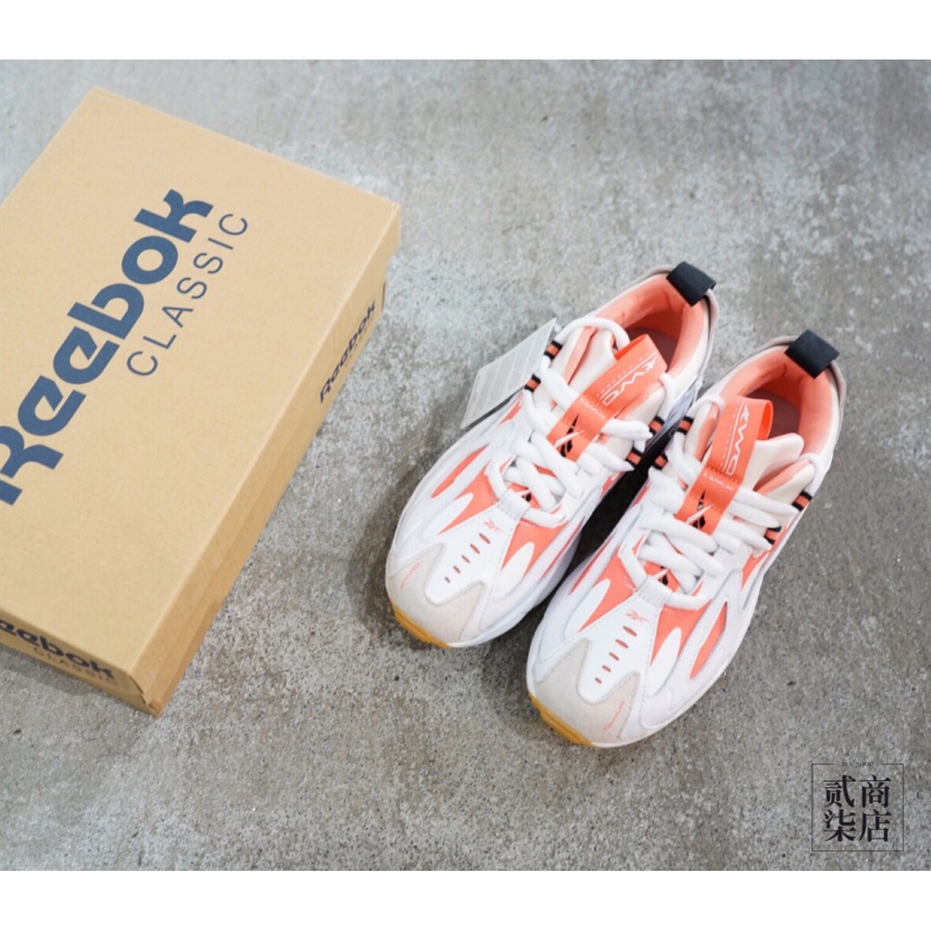 (貳柒商店) Reebok DMX Series 1200 LT 女款 白色 白橘 老爹鞋 復古 慢跑鞋 DV9221