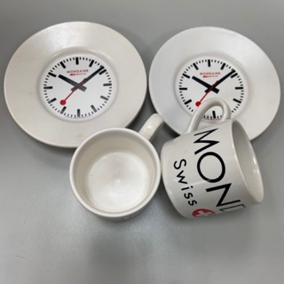 MONDAINE 瑞士國鐵 咖啡對杯 全新禮盒組
