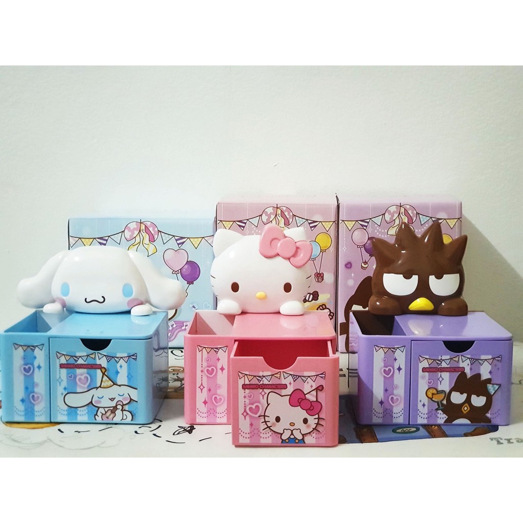 【現貨】泰國 7-11 三麗鷗 hello kitty 文具收納盒 筆筒 桌上收納 凱蒂貓 酷企鵝 大耳狗