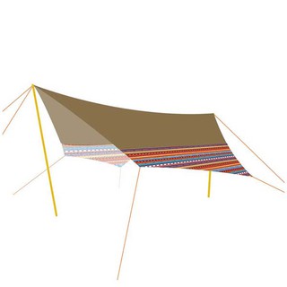 Camping Ace野樂ARC-652達悟藍海蝶型天幕帳580*580cm 300D牛津布塗三層銀膠《臺南悠活運動家》