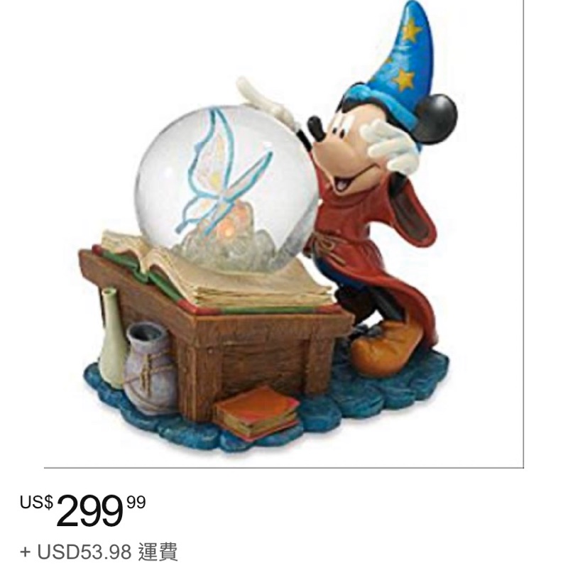 迪士尼米奇 Mickey幻想曲雪球音樂盒  燈光音樂效果