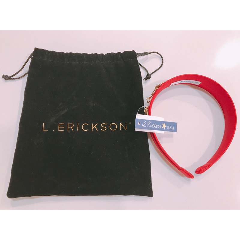 美國時尚品牌L.Erickson US 馬蹄金釦真絲髮箍
