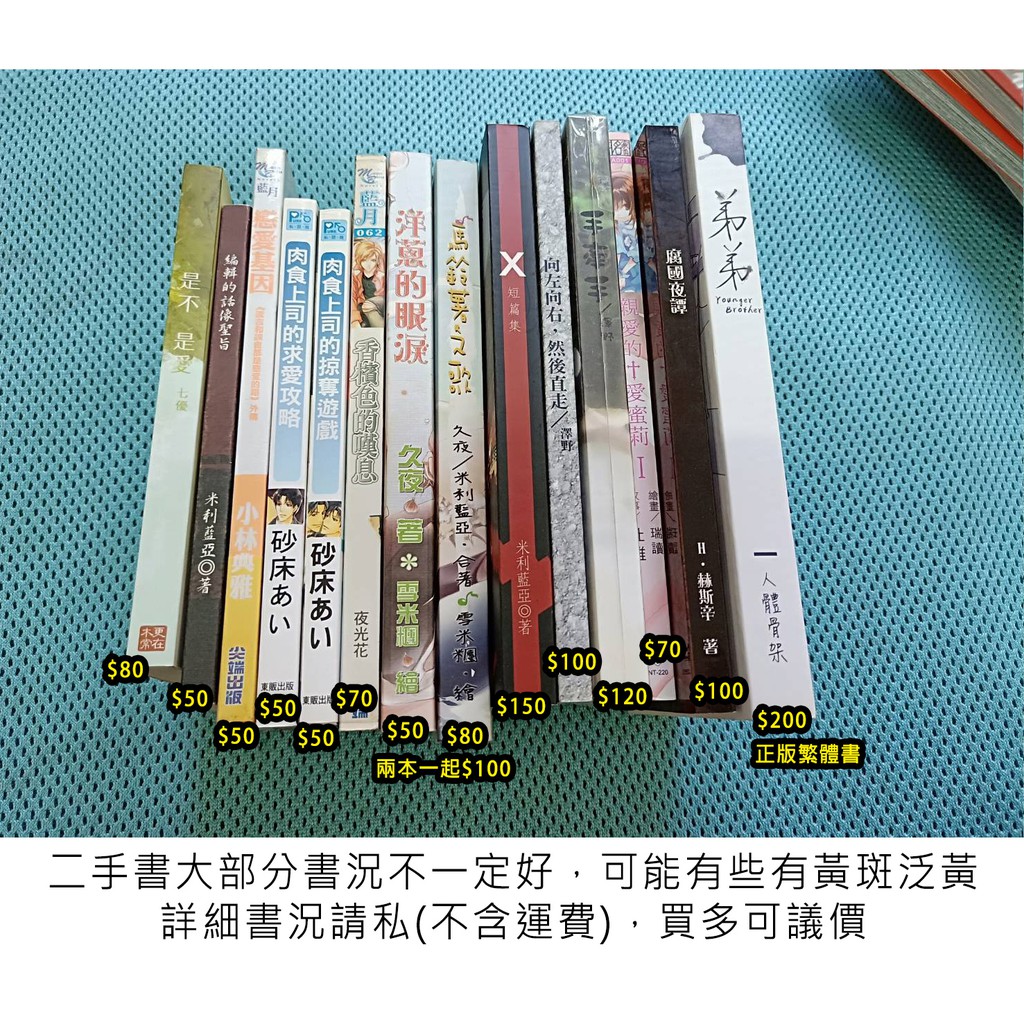 二手個人誌 日本商業誌 耽美 Bl 人體骨架 久夜 米利藍亞 赫斯辛 七優 小林典雅 夜光花 澤野 親愛的愛蜜莉 蝦皮購物