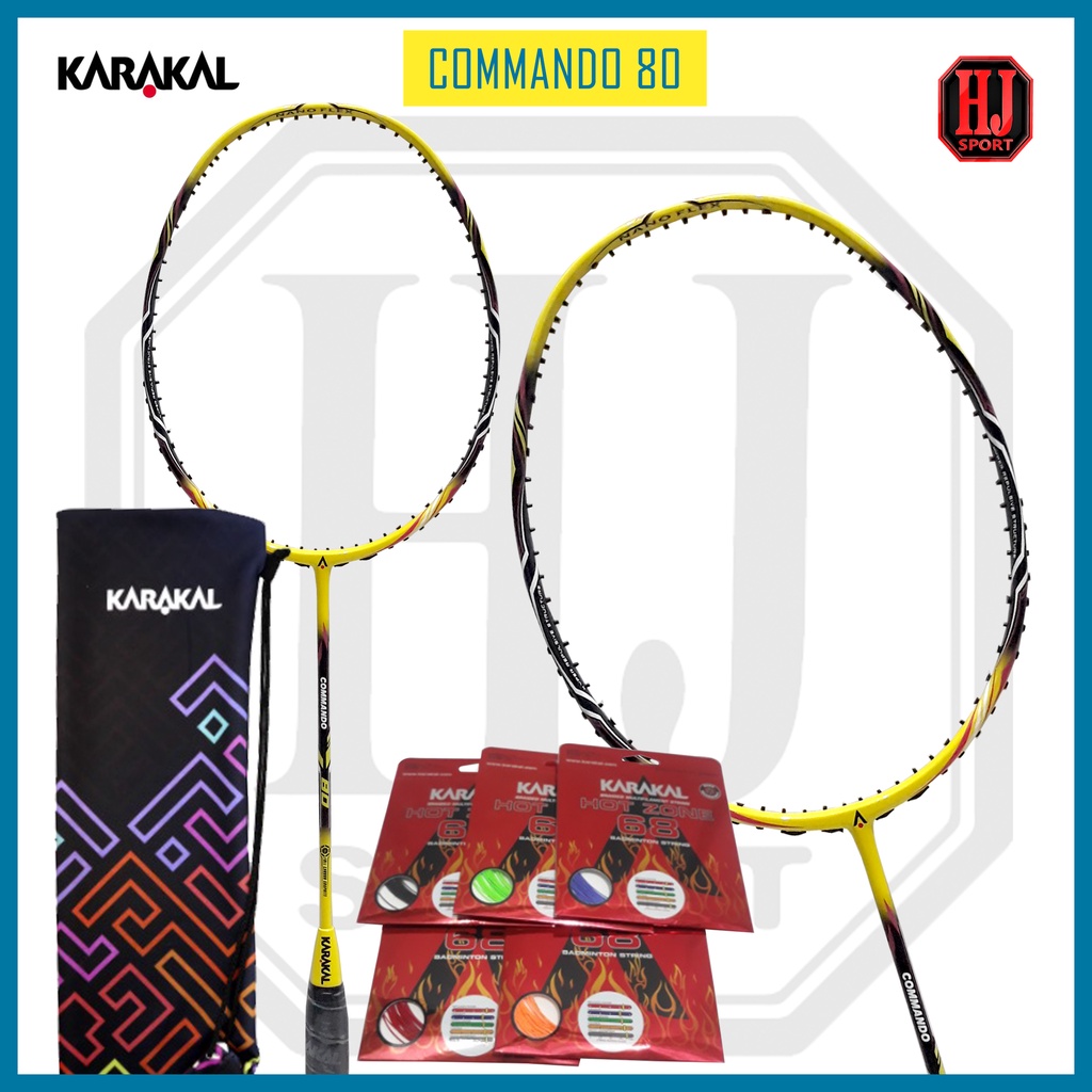 原創 Karakal Commando 80 球拍獎勵繩 T 恤羽毛球包