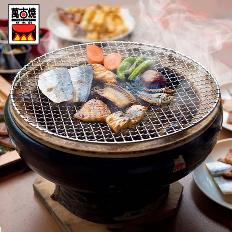 Hys303 日本進口萬古燒日式炭烤爐耐燒不易裂家用燒烤爐炭盆 蝦皮購物