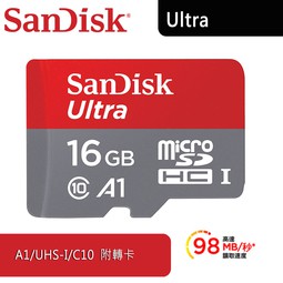 SanDisk Ultra micro SDHC 16g記憶卡