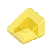 【金磚屋】LEGO 樂高 零件 斜面磚 Slope 30 1 x 1 Trans-Yellow (54200) 十入