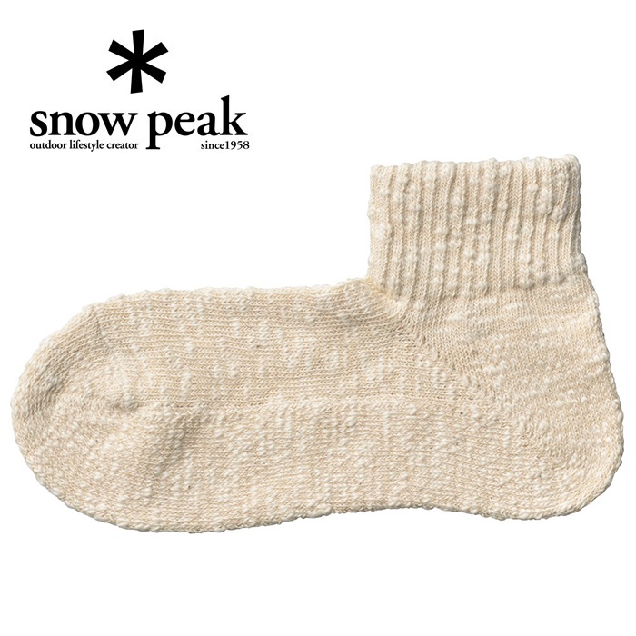 【Snow Peak 雪諾必克 日本】Gara Gara 短襪 日本製 象牙白 25-27cm (UG-61003IV)