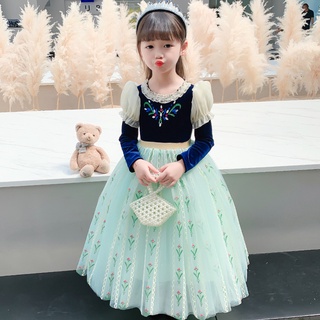 【cherry】冰雪童話風格長袖裙｜女童變裝公主禮服｜萬聖節夢幻角色扮演裝
