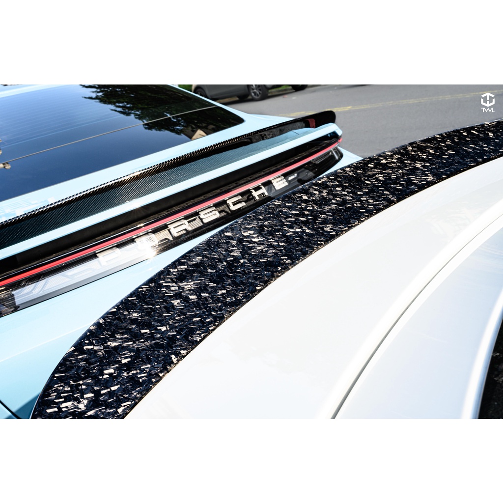 TWL台灣碳纖 Porsche 保時捷 Taycan  頂級高品質鍛面碳鴨尾 尾翼 4S Turbo TurboS 專用