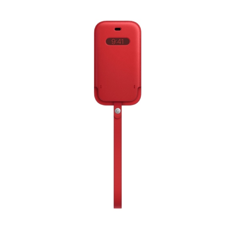 3折求售 全新未拆 iPhone 12 Pro Mini MagSafe 原廠 皮革保護套 紅色 粉橘