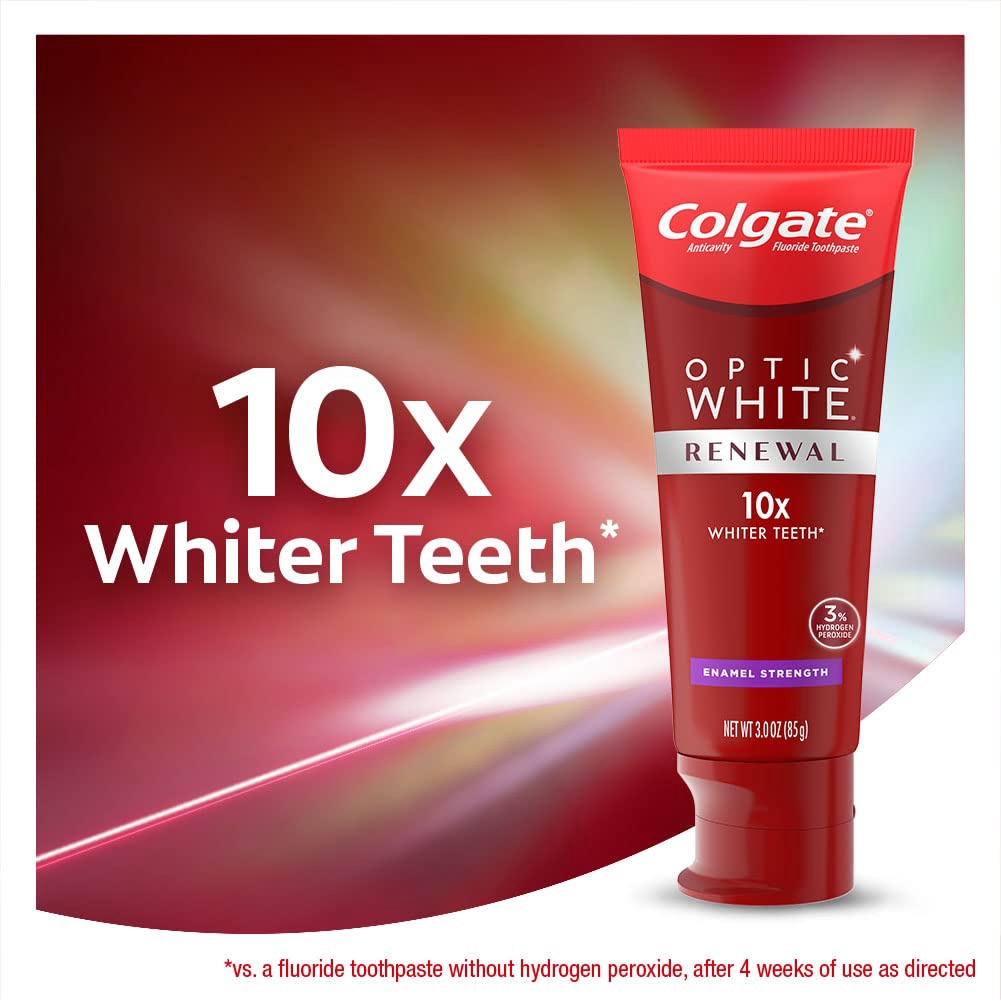 美國代購 現貨高露潔Optic White Renewal Enamel Strength強健琺瑯質款 美白牙膏 85g