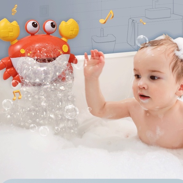 玩水蟹泡泡機兒童玩具浴室洗澡洗澡電動音樂吐泡泡蟹