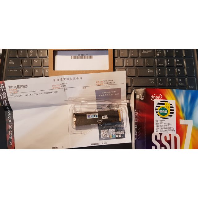 Intel 760P M.2 pcie SSD 256G (9.999%新)