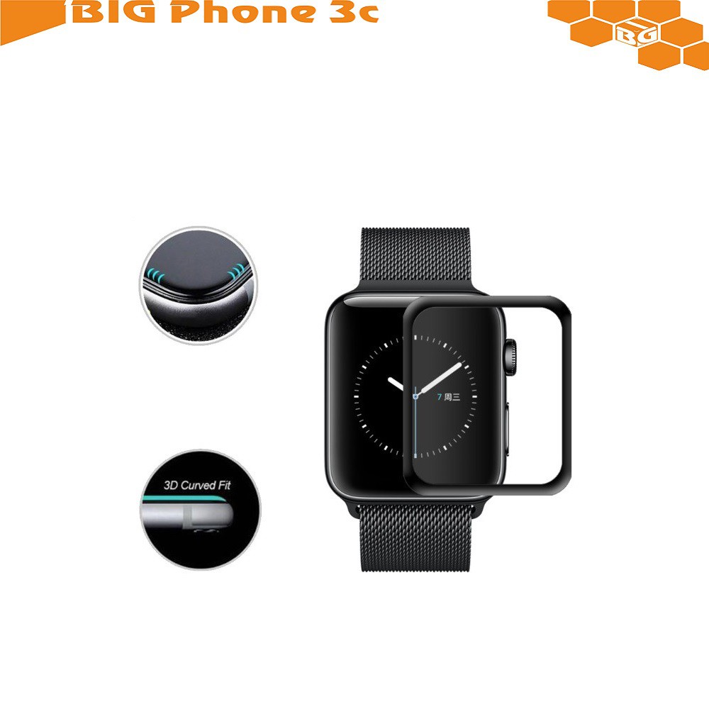 BC【曲面全膠鋼化】Apple Watch Series 4代 / 40mm 44mm 手錶 滿版 鋼化 強化玻璃保護貼