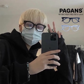 【PAGANS STORE】韓國代購 透明 眼鏡 穿搭必備 百搭 簡約 配件 黑框 素面 眼鏡 (2 color)