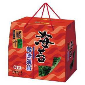 橘平屋 韓味海苔禮盒 (15小包入)純素 市價250元