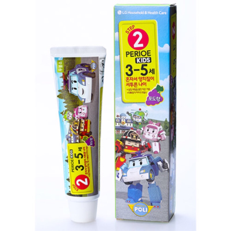 🔺韓國🇰🇷LG、POLI波力嬰幼兒牙膏🍇葡萄口味、3-5歲適用❣️