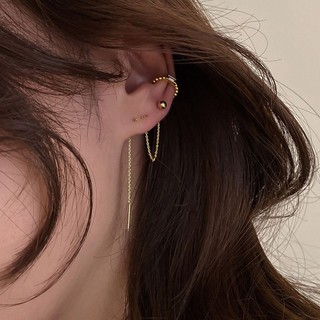 韓版一體式耳骨夾 鏈條鋯石耳環