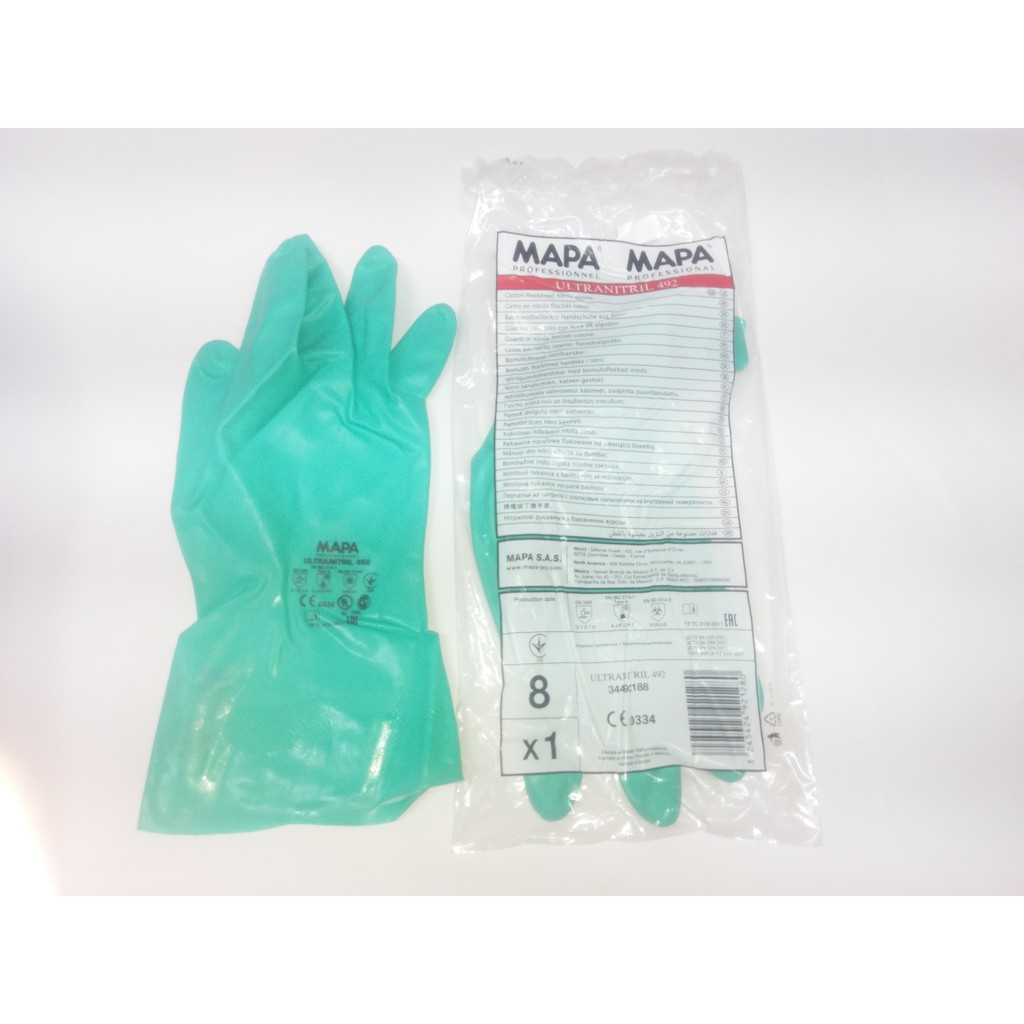 含稅(蝦皮代開發票)MAPA 492 防化學溶劑手套/抗化學品/防滑耐磨/耐油/防汽油