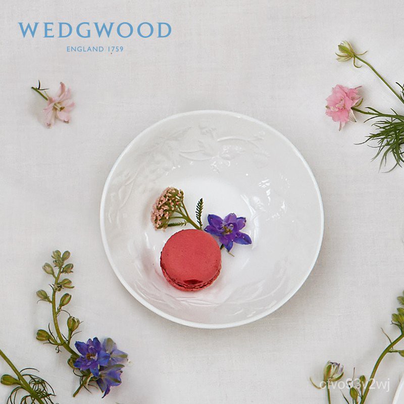 WEDGWOOD瑋緻活純白草莓13cm禮品碗骨瓷碗餐碗歐式餐具飯碗