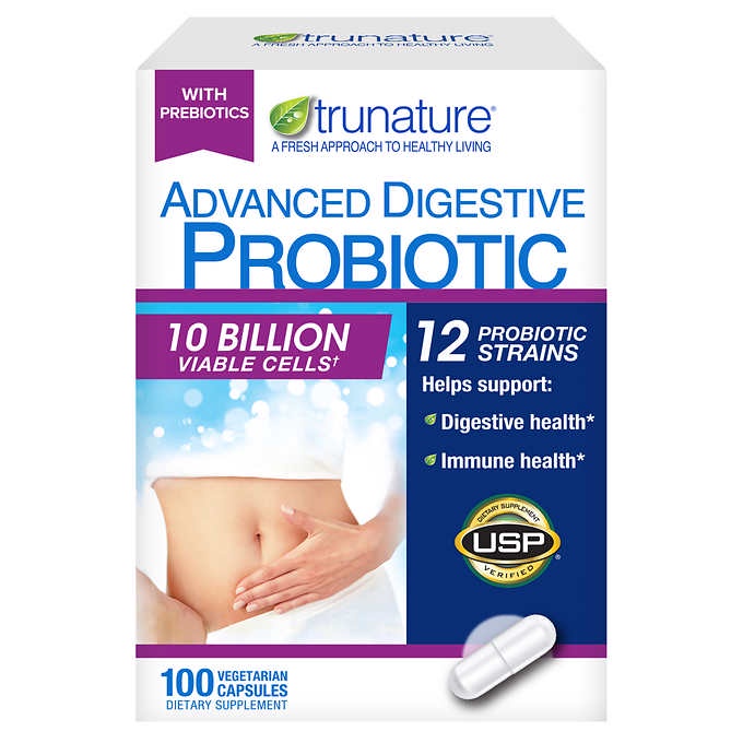 現貨(2025/03)美國好市多 Trunature Probiotic，消化性先進益生菌，100粒素食膠囊