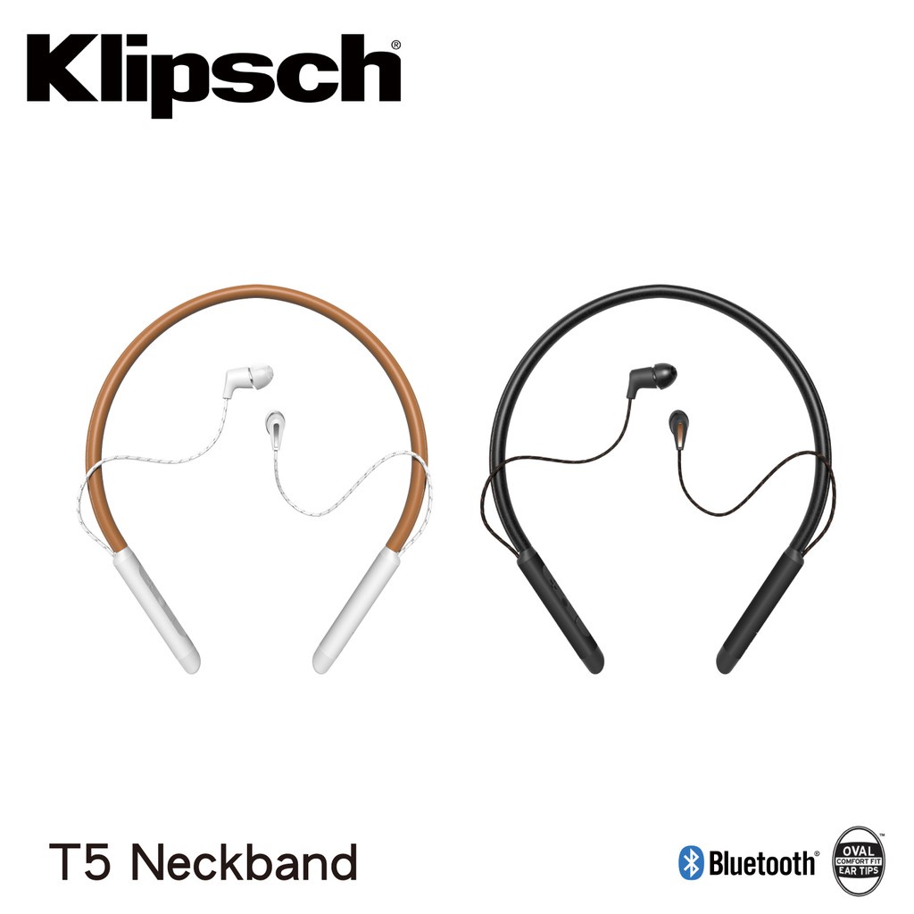 台中【傑克音響】美國 Klipsch 古力奇 T5 Neckband 真皮頸掛式藍牙耳機