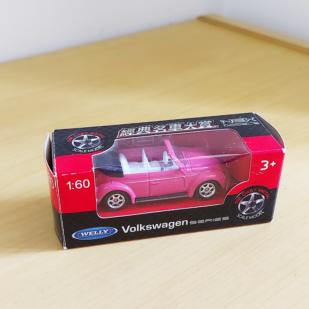 全家 經典名車大賞模型/Volkswagen/收藏/welly/1:60福斯敞篷金龜車
