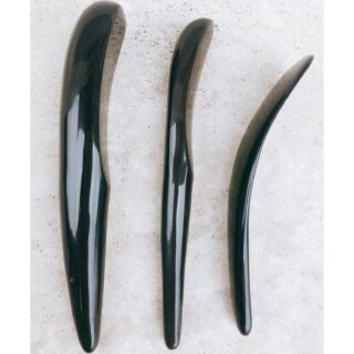 湯勺型天然黑牛角 牛角刮痧棒 刮痧板 刮痧按摩器