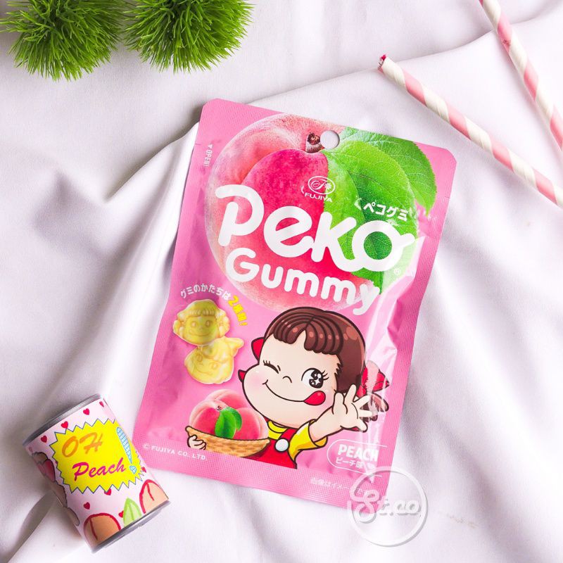 預購日本代購不二家peko造型qq糖蜜桃 蝦皮購物