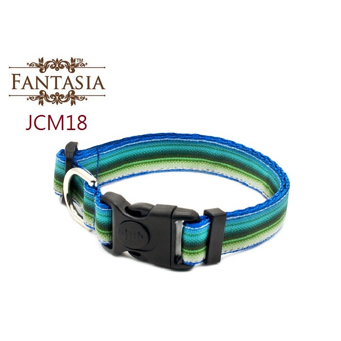 【JCM18】- 中型犬項圈(M) - 安全鎖 插扣 防暴衝 范特西亞 Fantasia (狗項圈 中型 狗)