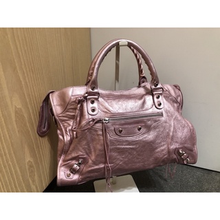 BALENCIAGA-銀粉紫銀扣機車包-115748.002123 -附防塵袋