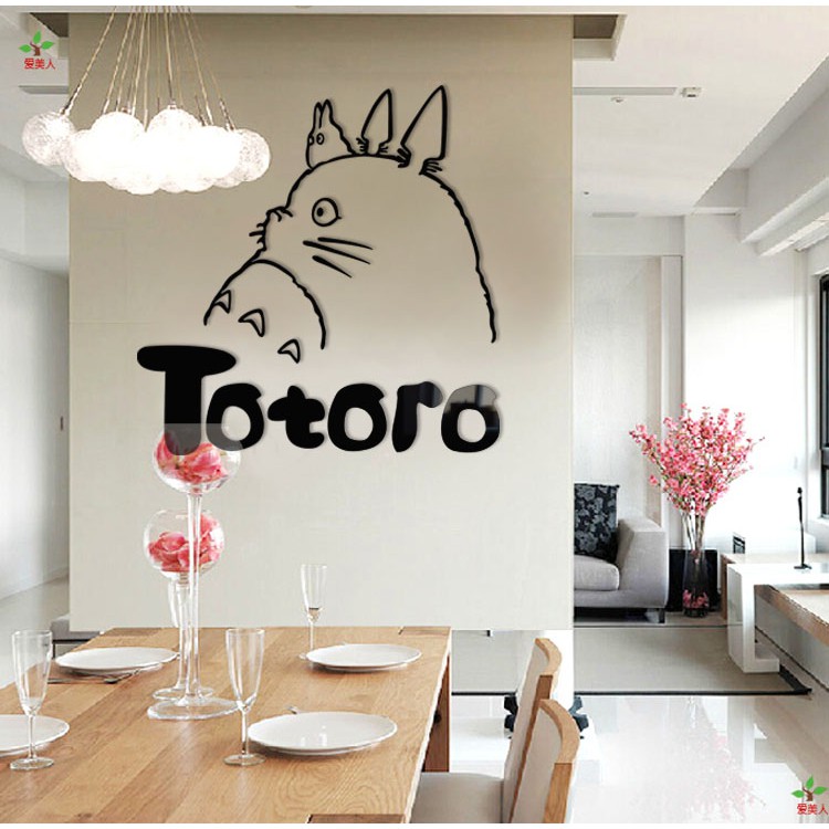 [P657]Totoro龍貓3D水晶立體壓克力壁貼牆貼