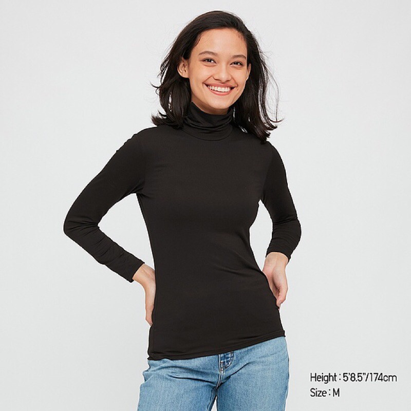 （現貨）uniqlo 女性 高領T恤 heattech 保暖 內搭衣 發熱衣（428495）長袖 長袖內衣