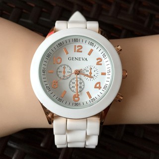 日內瓦GENEVA果凍橡膠石英手錶 三眼計時手錶 流行錶 石英錶 時尚運動女士手錶 情侶手錶 休閒腕錶 女生配件