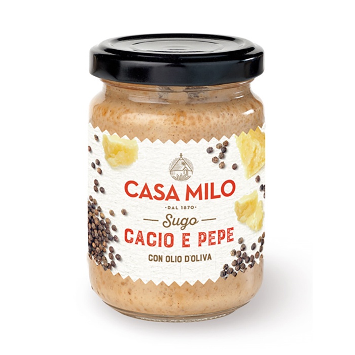 【義大利CASA MILO】黑胡椒起司麵醬130g(罐) 優質橄欖油 羊乳酪 黑胡椒 乳香味 羅馬義式料理 分享日生活