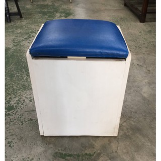 【全國2手傢俱館】藍色 可收納小型方形扶助椅/小矮凳/中古小板凳/等候椅/沙發椅/二手矮椅/中古小椅子/休閒椅/二手傢俱