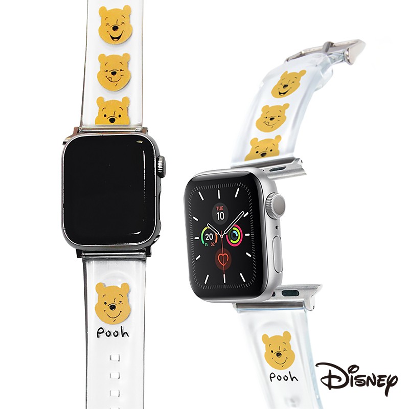 迪士尼 文具旗艦店｜迪士尼果凍透明錶帶Apple Watchband 維尼 玩具總動員 Apple錶帶 KW047