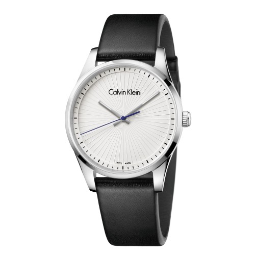 Calvin Klein CK美式簡約三針皮帶腕錶(K8S211C6)40mm