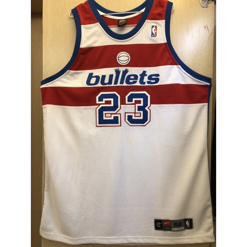 NBA 華盛頓子彈 籃球之神 Michael Jordan舊版 球員版 52 球衣 洞洞 二手超美衣 經典三層電繡