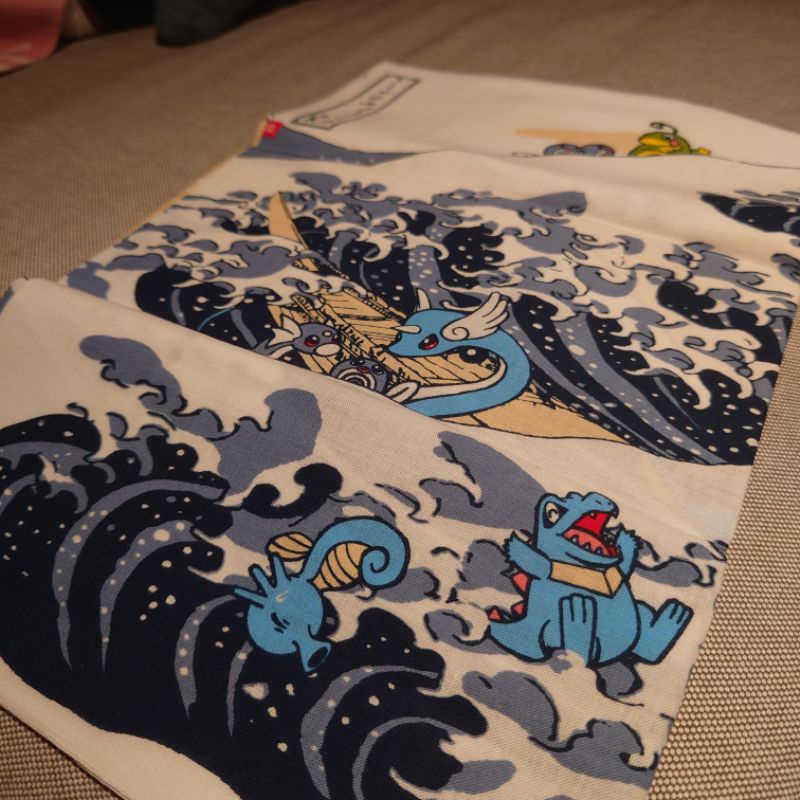 日本 Pokemon center 限定 浮世繪 海浪 寶可夢 神奇寶貝 掛布 皮卡丘 衝浪
