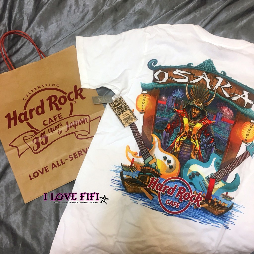 🇯🇵日本帶回大阪OSAKA限定版Hard Rock正版超帥氣背後黑人武士美式塗鴉素t